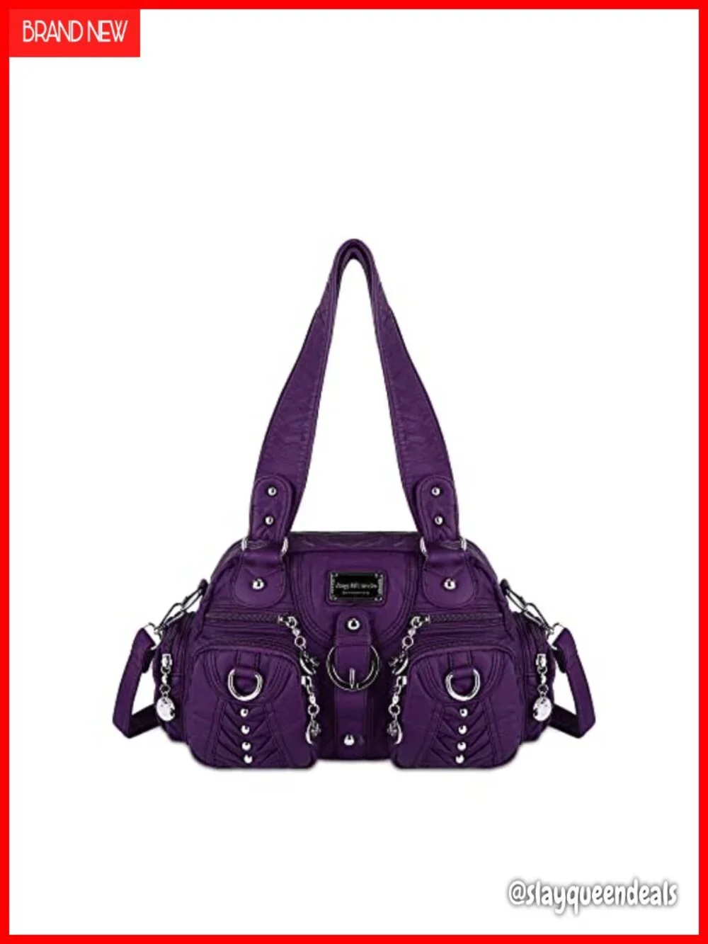 Soft Vegan Leather Hobo Bag Crossbody Shoulder Purse Multipocket Women's Handbag